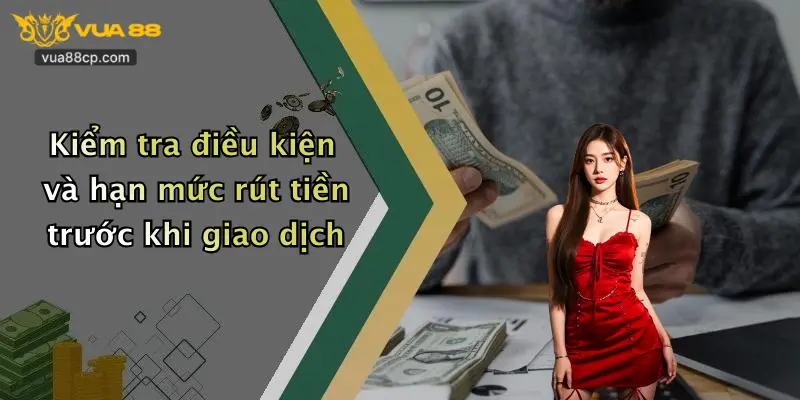 Kiểm tra điều kiện và hạn mức rút tiền trước khi giao dịch