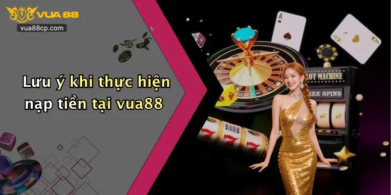 Lưu ý khi thực hiện nạp tiền tại vua88